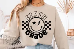 Retro 5th Grade SVG - Back To School PNG - Fifth Grade Era Product Image 6