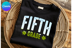 Fifth grade Canva Frame Back to school Teacher Shirt Design Product Image 1