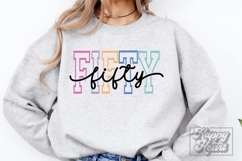 Fifty Birthday SVG PNG - Hello 50 - 50th Birthday Varsity Product Image 2