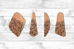 Mandala Earrings Pendant SVG File for Laser Cut, Set 3. Product Image 2