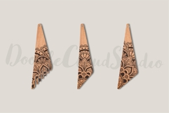 Mandala Earrings Pendant SVG File for Laser Cut, Jewelry SVG Product Image 1