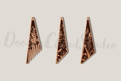 3 Floral Earrings SVG File for Laser Cut and Glowforge, Product Image 1