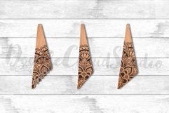 Mandala Earrings Pendant SVG File for Laser Cut, Jewelry SVG Product Image 2