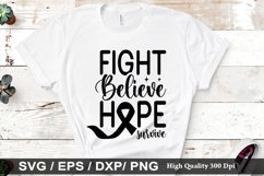 Fight believe hope survive - True crime SVG Design Product Image 1