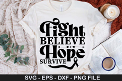 Breast Cancer SVG Design - Fight Believe Hope Survive Product Image 5