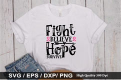 Breast Cancer SVG Design - Breast Cancer T-shirt Design Product Image 2