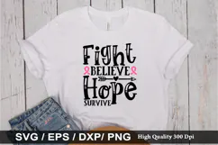 Breast Cancer SVG Design - Breast Cancer T-shirt Design Product Image 2