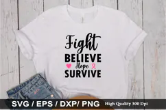 Breast Cancer SVG Design - Breast Cancer T-shirt Design Product Image 3