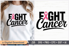 Fight Cancer SVG | Breast Cancer Awareness SVG Product Image 1