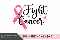 Fight Cancer SVG , Breast Cancer Awareness SVG Product Image 1
