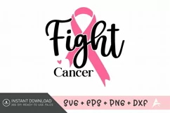 Fight Cancer SVG , Breast Cancer Awareness SVG Product Image 1