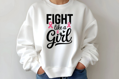 Fight Like A Girl SVG | Breast Cancer Awareness SVG Product Image 2