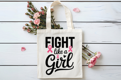 Fight Like A Girl SVG | Breast Cancer Awareness SVG Product Image 4
