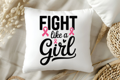 Fight Like A Girl SVG | Breast Cancer Awareness SVG Product Image 5