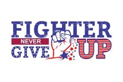 Fighter Never Give Up - T Shirt Design Product Image 2