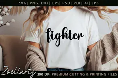 FIGHTER SVG Breast Cancer Awareness SVG Pink Ribbon SVG Product Image 4