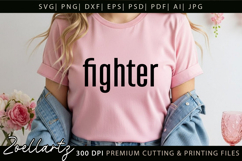 FIGHTER SVG Breast Cancer Awareness SVG Pink Ribbon HOPE SVG Product Image 1