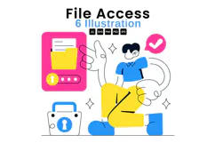 6 File Access Vector Illustration Product Image 1