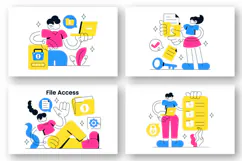 6 File Access Vector Illustration Product Image 2