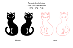 Cat Earrings Vol. 2 for Plotter and Laser Product Image 2