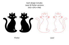Cat Earrings for Plotter and Laser Product Image 2