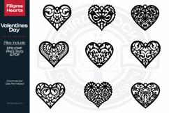 Filigree Hearts for Laser and Paper Crafts Product Image 1