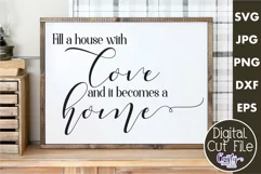 Fill A House With Love Farmhouse Home Sign Svg Product Image 1