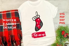  christmas funny quote Fill me up with christmas sock is t shirt design, christmas sock design, It's created in doodle style, hand lettering