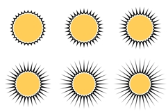 Sun Circle Frame SVG Bundle | 6 Vector Icons Product Image 1