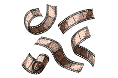 film reel set sketch hand drawn Product Image 1