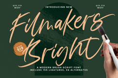 Filmakers Bright - Modern Brush Script Font Product Image 1