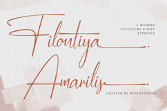 Filontiya Amarilis | Modern Signature Script Product Image 1