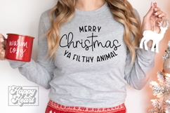 Merry Christmas Ya Filthy Animal SVG PNG - Christmas Holiday Product Image 2