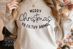Merry Christmas Ya Filthy Animal SVG PNG - Christmas Holiday Product Image 3
