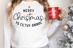 Merry Christmas Ya Filthy Animal SVG PNG - Christmas Holiday Product Image 4