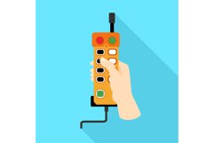 Lift remote control icon, flat style Product Image 1