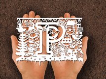 Christmas alphabets P SVG Product Image 2