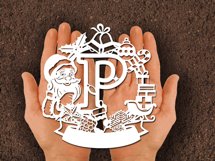 Christmas Santa Elements SVG Letter P Product Image 2