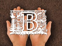 Christmas alphabets B SVG Product Image 2