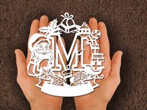 Christmas Santa Elements SVG Letter M Product Image 2