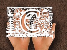 Christmas alphabets C SVG Product Image 3