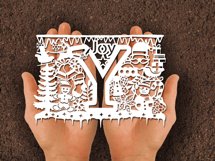 Christmas alphabets Y SVG Product Image 2