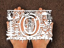 Christmas alphabets O SVG Product Image 2