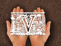 Christmas alphabets V SVG Product Image 2