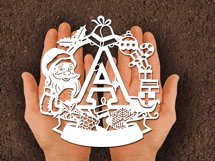 Christmas Santa Elements SVG Letter A Product Image 2