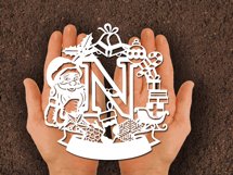 Christmas Santa Elements SVG Letter N Product Image 2