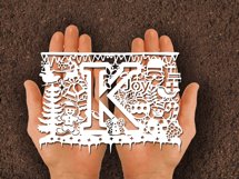 Christmas alphabets K SVG Product Image 2