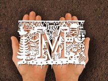 Christmas alphabets M SVG Product Image 2