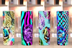 Floral Tumbler Sublimation Bundle. Abstract Retro Roses 20oz Product Image 4