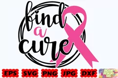 Find a Cure SVG | Cancer Breast SVG| Cancer Breast Cut Files Product Image 2